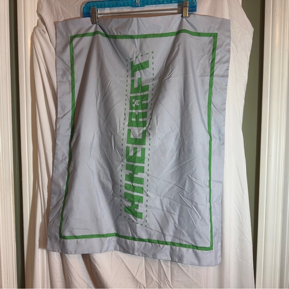Minecraft Set of 2 Pillowcases Grey Green Movie Graphic - Picture 1 of 6